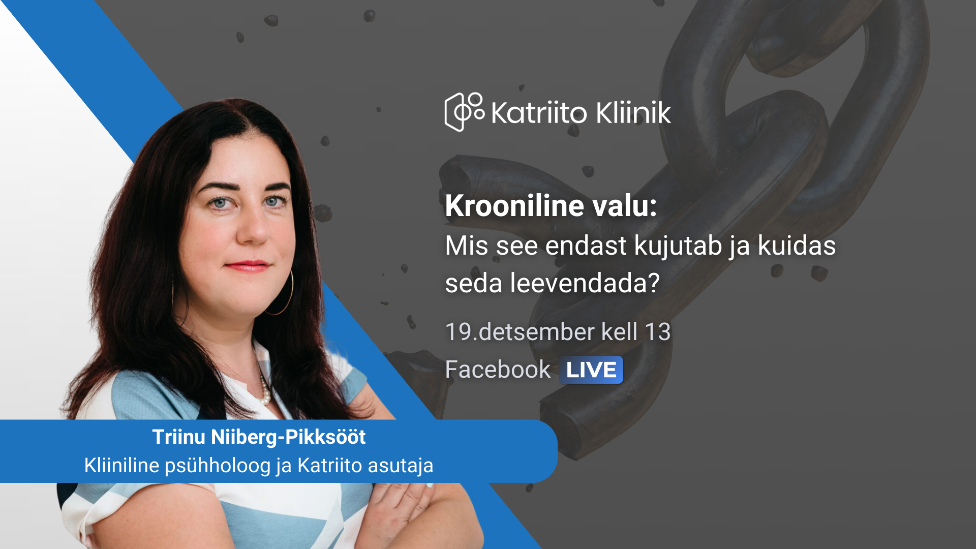 Facebook Live – Krooniline valu: mis see endast kujutab ja kuidas seda leevendada?